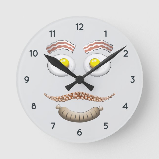 RELOJ REDONDO MEDIANO DESAYUNO INGLÉS CARA (Anverso)