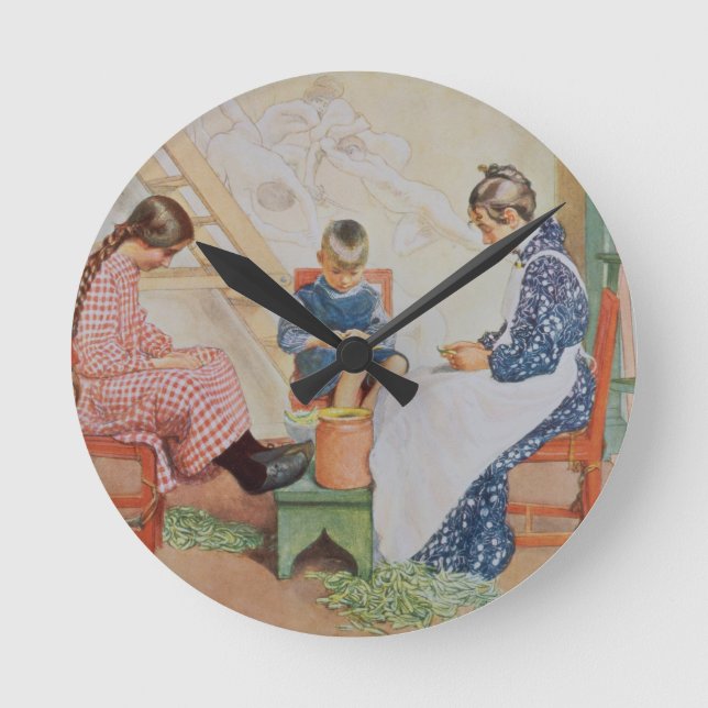 Reloj Redondo Mediano Descascarado de los guisantes, pub. en "Lasst (Anverso)