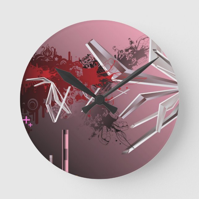 Reloj Redondo Mediano Design Backgrounds (Anverso)