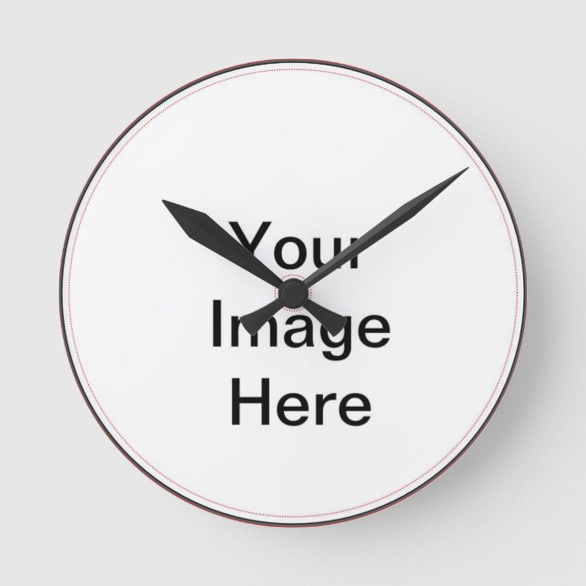 Reloj Redondo Mediano Design Your Own - Add Your Text (Anverso)