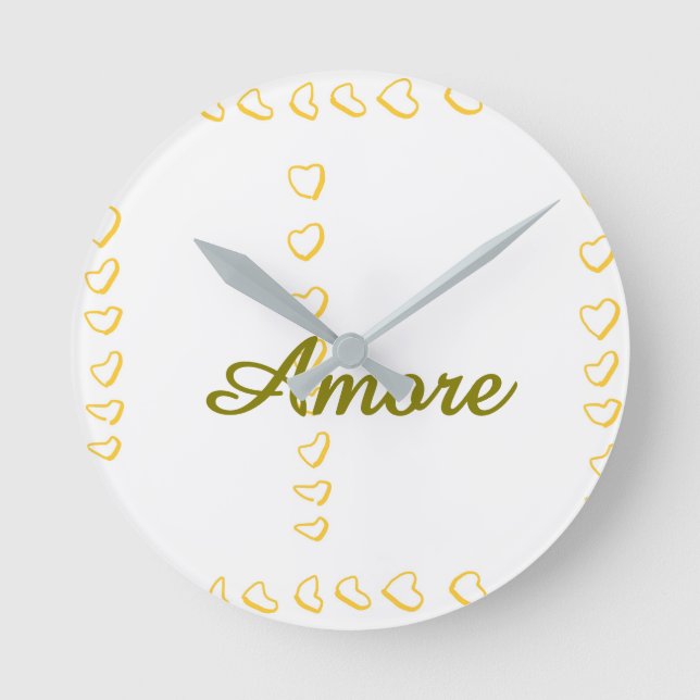 Reloj Redondo Mediano Desplazamiento del corazón (Anverso)