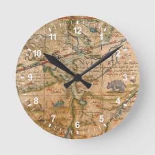 Reloj Redondo Mediano Detail of Africa from a Globe