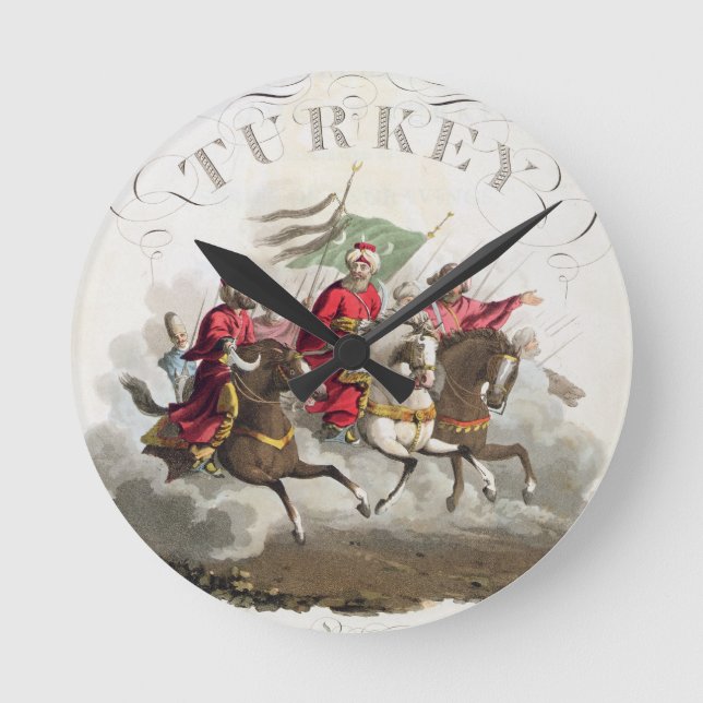 Reloj Redondo Mediano Detalle de la página de título, de 'Disfraces del  (Anverso)