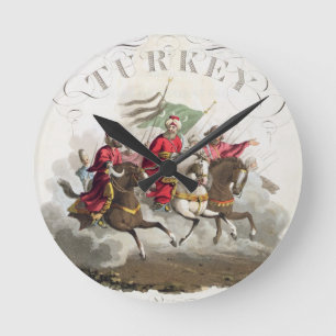 Reloj Redondo Mediano Detalle de la página de título, de los 'trajes d