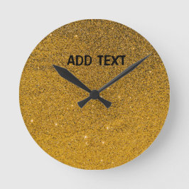 Reloj Redondo Mediano Detalles del purpurinoso dorado