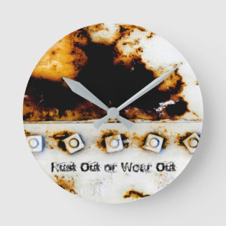 Reloj Redondo Mediano "Deteriorarse o Desgastarse" Arte de Óxido - Diver