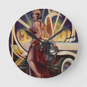 Reloj Redondo Mediano Detroit, Michigan Motor City