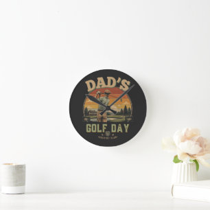 Reloj Redondo Mediano Día de Golf de Papá