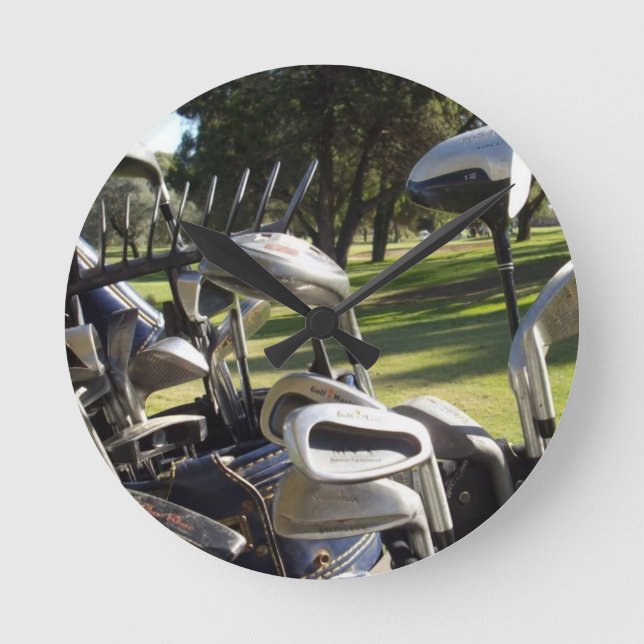 Reloj Redondo Mediano Día de Golf fuera, (Anverso)