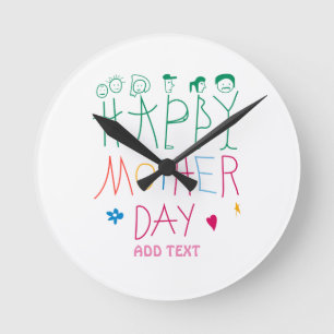 Reloj Redondo Mediano Día de la Madre