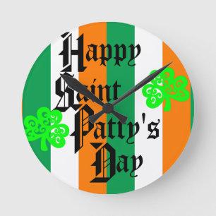 RELOJ REDONDO MEDIANO DÍA DE SAN PATRICIO