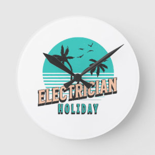 Reloj Redondo Mediano Día festivo del electricista