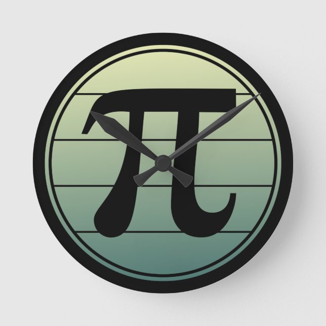 Reloj Redondo Mediano Día Pi del símbolo Pi del degradado | Feliz Día Pi (Anverso)