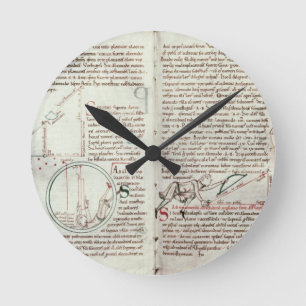 Reloj Redondo Mediano Diagrams of measurements and text (vellum)