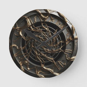 Reloj Redondo Mediano Dial 3D de lujo