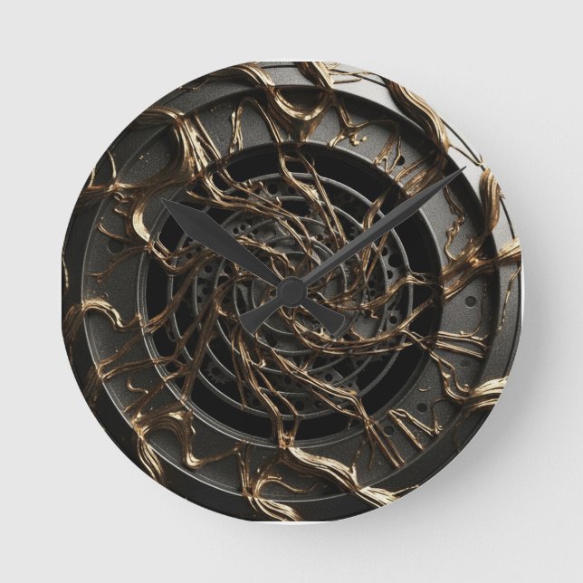 Reloj Redondo Mediano Dial 3D de lujo (Anverso)