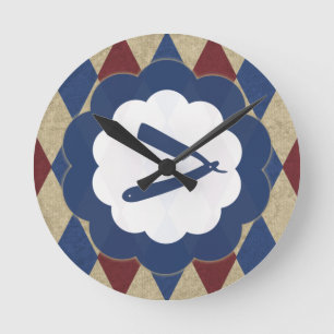 Reloj Redondo Mediano diamantes de barbería