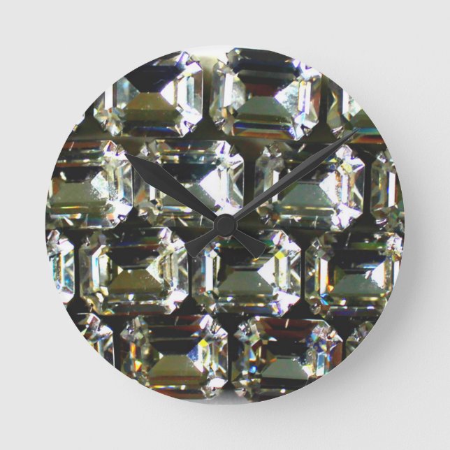 Reloj Redondo Mediano Diamantes, elegantes piedras preciosas (Anverso)