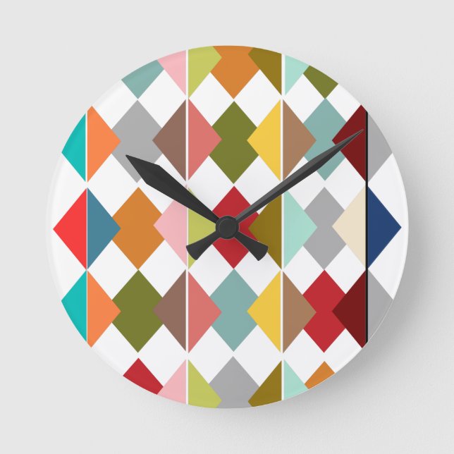 Reloj Redondo Mediano Diamond Quilt (Anverso)