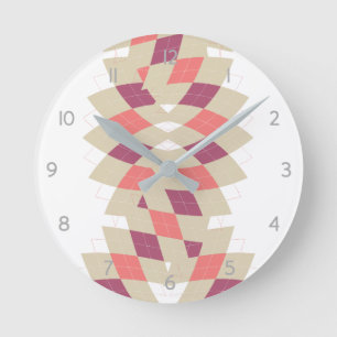 Reloj Redondo Mediano Diamond Swirl Pattern