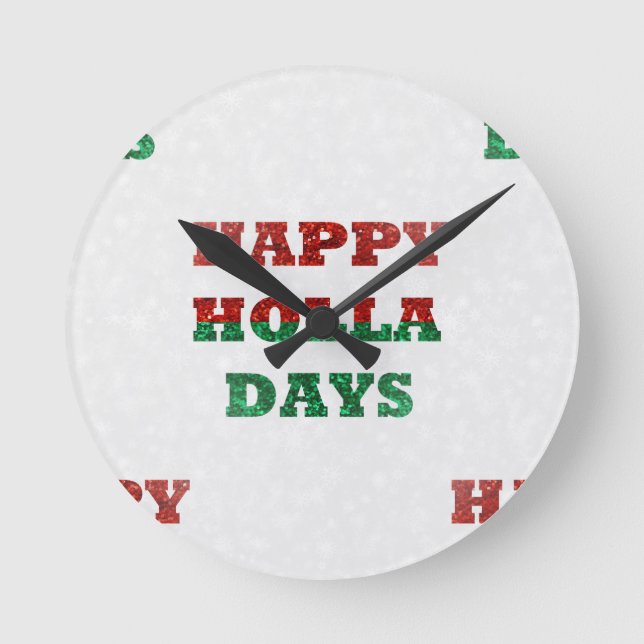 Reloj Redondo Mediano días felices del día de las nevadas (Anverso)