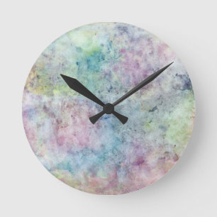 Reloj Redondo Mediano dibujo abstracto a mano libre de acuarela