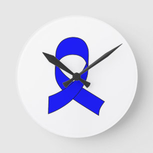 Reloj Redondo Mediano Dibujo de lazo azul