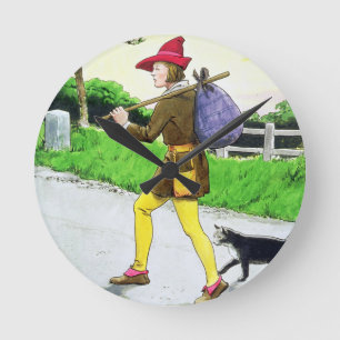 Reloj Redondo Mediano Dick Whittington (1358-1423) y su gato, del 'PE