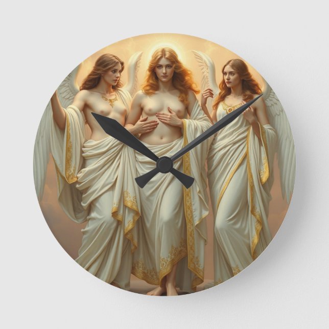 Reloj Redondo Mediano „Die drei heiligen Schutzengel“ (Anverso)