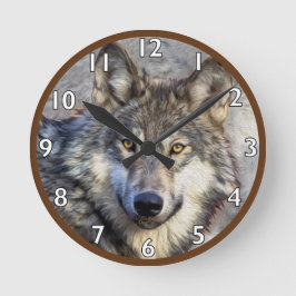 Reloj Redondo Mediano Dignidad del lobo gris