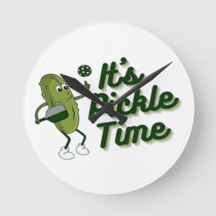 Reloj Redondo Mediano Dill funny jugando pickleball