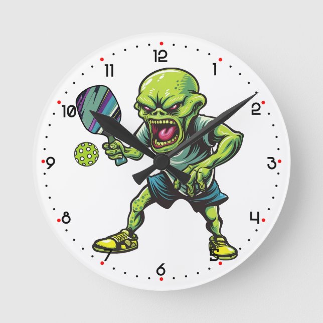 Reloj Redondo Mediano Dillzorian Menace Pickleball  (Anverso)