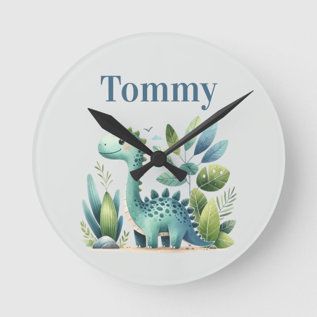 Reloj Redondo Mediano Dino Delight (Anverso)