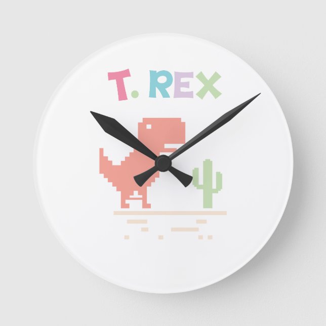 Reloj Redondo Mediano Dinosaurio (Anverso)