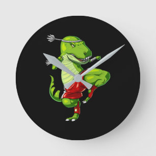 Reloj Redondo Mediano Dinosaurio muay Thai T-Rex