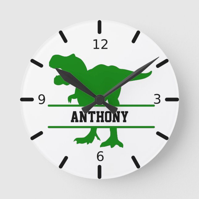 Reloj Redondo Mediano Dinosaurio personalizado (Anverso)