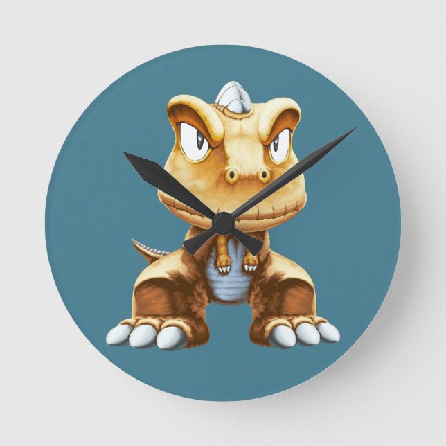 Reloj Redondo Mediano Dinosaurio Personalizado (Anverso)