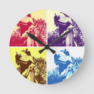 Reloj Redondo Mediano Dinosaurio T-Rex