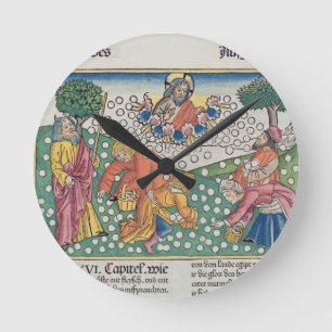 Reloj Redondo Mediano Dios 13-22 del éxodo 16 proporciona las codornice