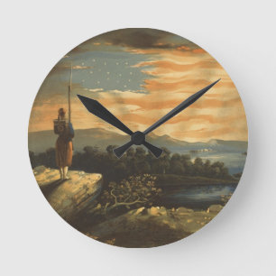 RELOJ REDONDO MEDIANO DIOS BENDICE AMÉRICA