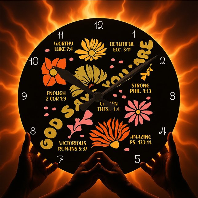 Reloj Redondo Mediano Dios Dice Que Eres Gráfico (Subido por el creador)