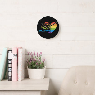 Reloj Redondo Mediano Dios Gay Cristiano Lgbt