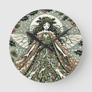 Reloj Redondo Mediano Diosa de Yule Solsticio de Invierno               