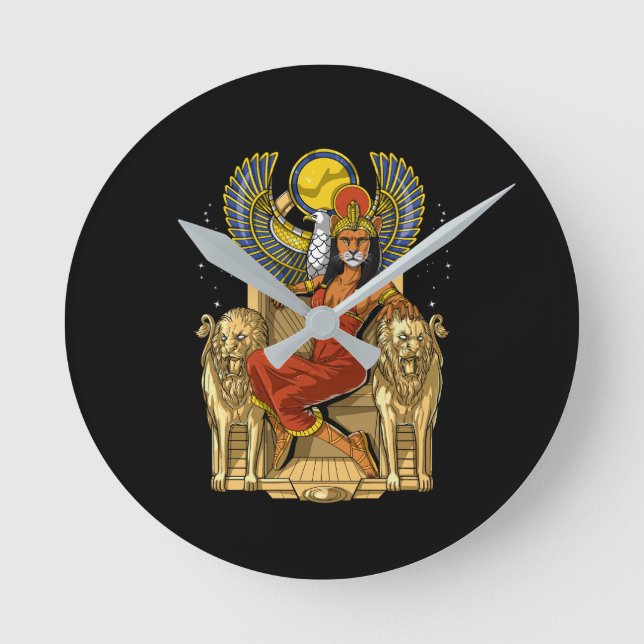 Reloj Redondo Mediano Diosa egipcia de la leona Sekhmet (Anverso)