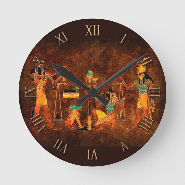 Reloj Redondo Mediano Dioses del Antiguo Egipto (Anverso)