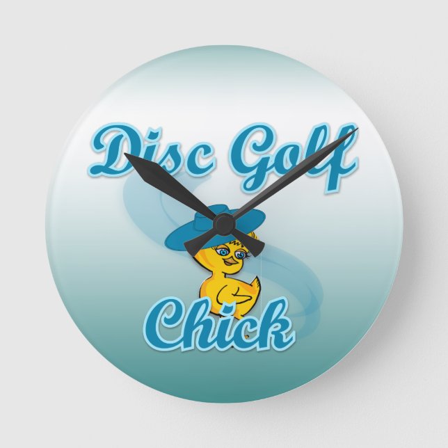 Reloj Redondo Mediano Disco Golf Chick #3 (Anverso)