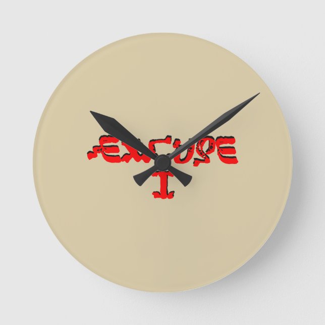 Reloj Redondo Mediano Disculpe (Anverso)