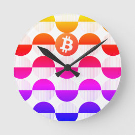 Reloj Redondo Mediano Diseñador de bitcoin