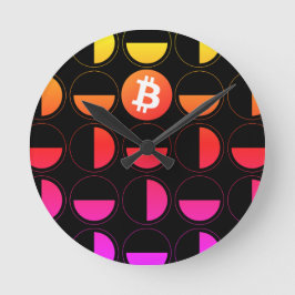 Reloj Redondo Mediano Diseñador de bitcoin