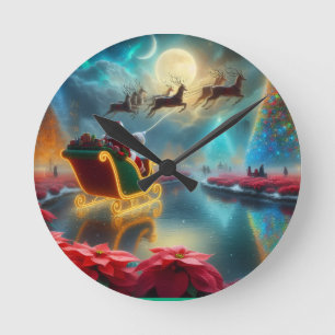 Reloj Redondo Mediano Diseñe su Navidad personalizada y única